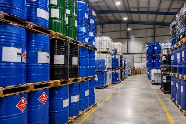 Chemical drum storage