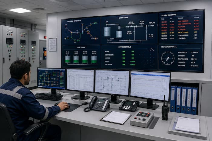 Industrial control room panel