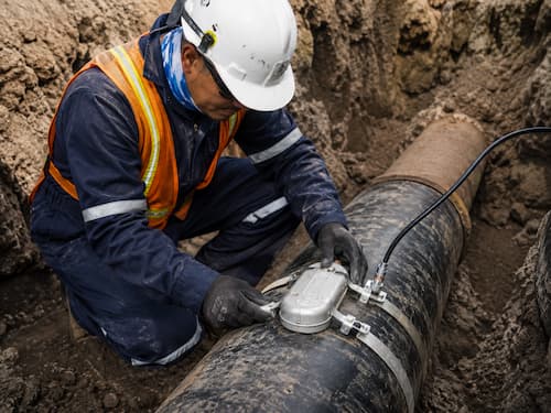 Sacrificial anode installation on pipeline